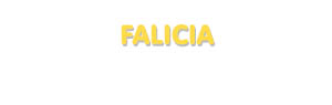 Der Vorname Falicia
