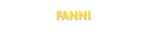 Der Vorname Fanni