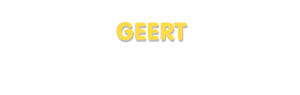 Der Vorname Geert