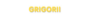 Der Vorname Grigorii