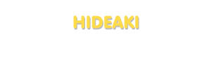Der Vorname Hideaki