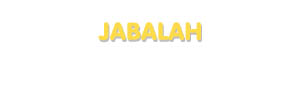Der Vorname Jabalah