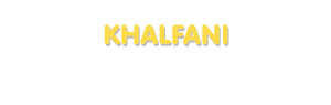 Der Vorname Khalfani