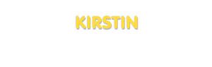 Der Vorname Kirstin