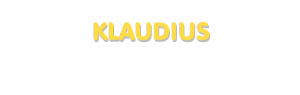 Der Vorname Klaudius