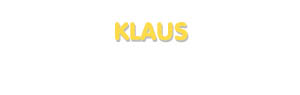 Der Vorname Klaus