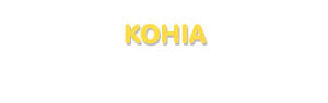 Der Vorname Kohia
