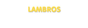 Der Vorname Lambros