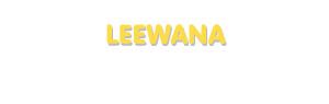 Der Vorname Leewana