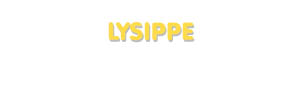 Der Vorname Lysippe