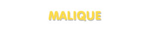 Der Vorname Malique