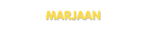 Der Vorname Marjaan