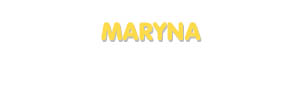 Der Vorname Maryna