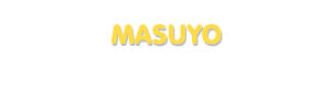 Der Vorname Masuyo