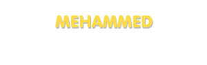 Der Vorname Mehammed