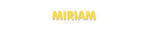 Der Vorname Miriam