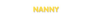 Der Vorname Nanny