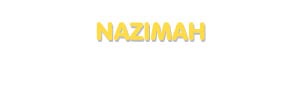 Der Vorname Nazimah