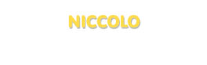 Der Vorname Niccolo