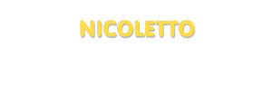 Der Vorname Nicoletto