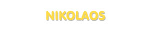Der Vorname Nikolaos