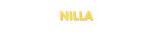 Der Vorname Nilla
