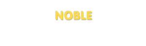 Der Vorname Noble