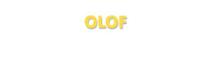Der Vorname Olof