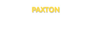 Der Vorname Paxton