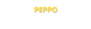 Der Vorname Peppo