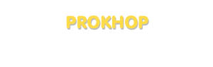 Der Vorname Prokhop