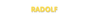 Der Vorname Radolf