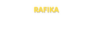 Der Vorname Rafika
