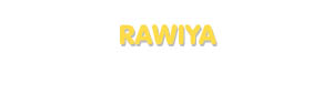 Der Vorname Rawiya