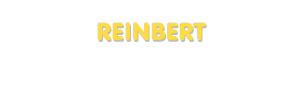 Der Vorname Reinbert