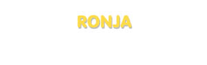 Der Vorname Ronja