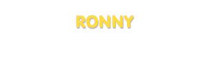Der Vorname Ronny