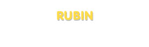 Der Vorname Rubin