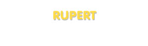 Der Vorname Rupert