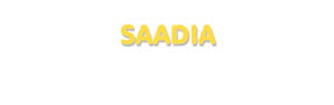 Der Vorname Saadia
