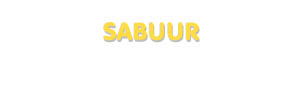 Der Vorname Sabuur