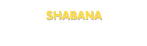 Der Vorname Shabana