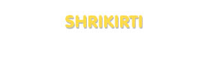 Der Vorname Shrikirti