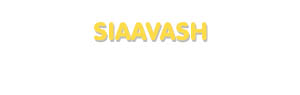 Der Vorname Siaavash