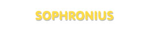 Der Vorname Sophronius