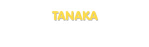 Der Vorname Tanaka
