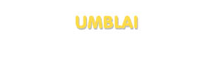 Der Vorname Umblai