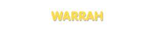 Der Vorname Warrah