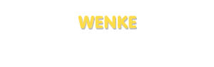 Der Vorname Wenke