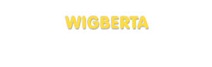 Der Vorname Wigberta